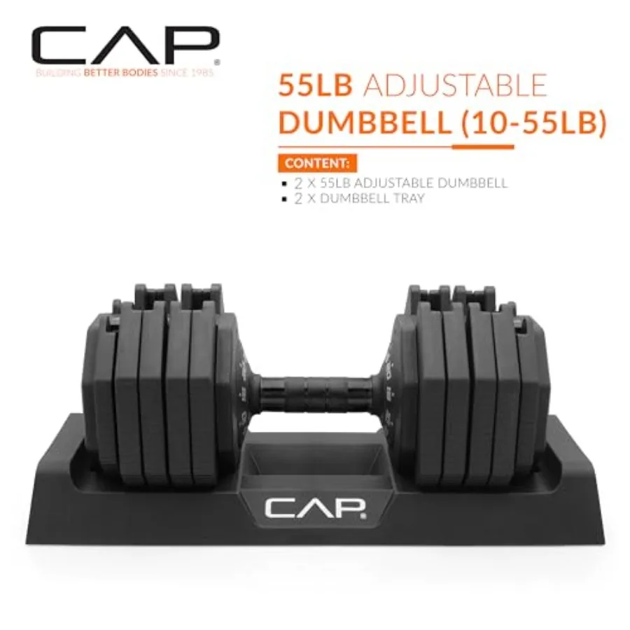 ADJUSTABELL Adjustable Dumbbell Weights - Singles Pairs 12.5 lb 25 lb 55 lb Multiple Handle Options