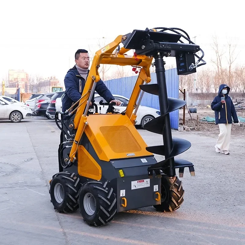 

Wheel Tracked Skid Steer Loader Mini 380kg Skid Steer Loaders with Bucket Mixer Attachment New Construction Machinery Equipment