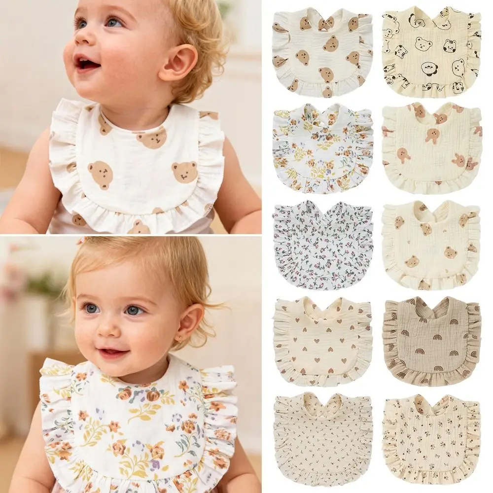Fashion Cotton Newborn Bibs Soft Material Colorful Infant Burp Cloths Absorbent Feeding Bib 0-24 Months