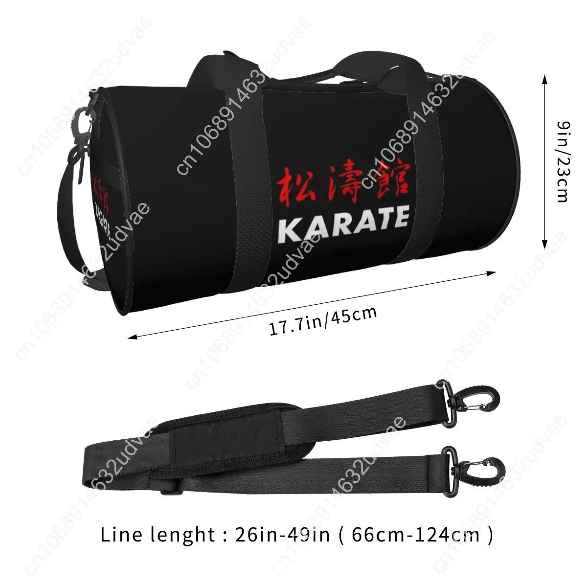 Shotokan Karate (white) Sports Bags Travel Gym Bag with Shoes Vintage Handbags Couple Custom Waterproof Fitness Bag