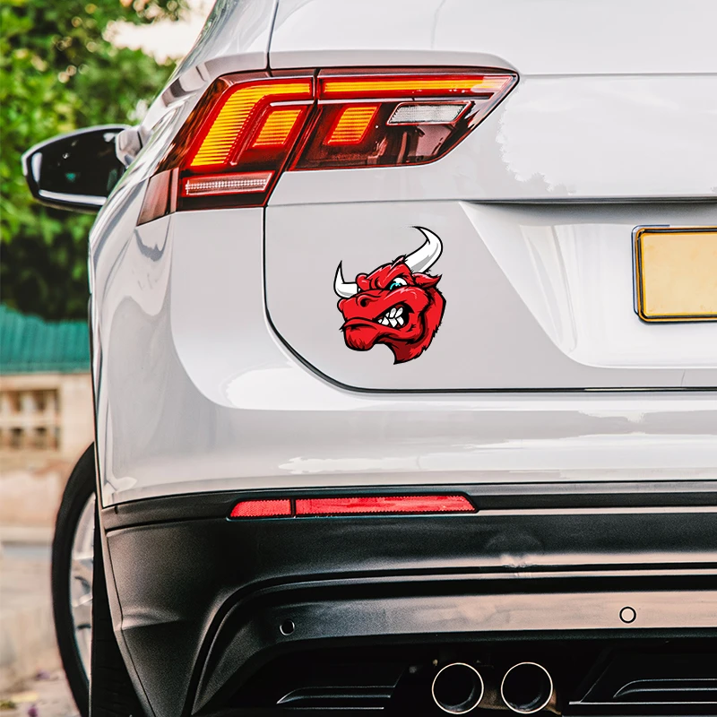 Angry Bull Bullhead Motorcycle Stickers Waterproof DIY Side Panels Fuel Tank Cap Fairing Scooter Vinyl Decals Cool Decoration view 6