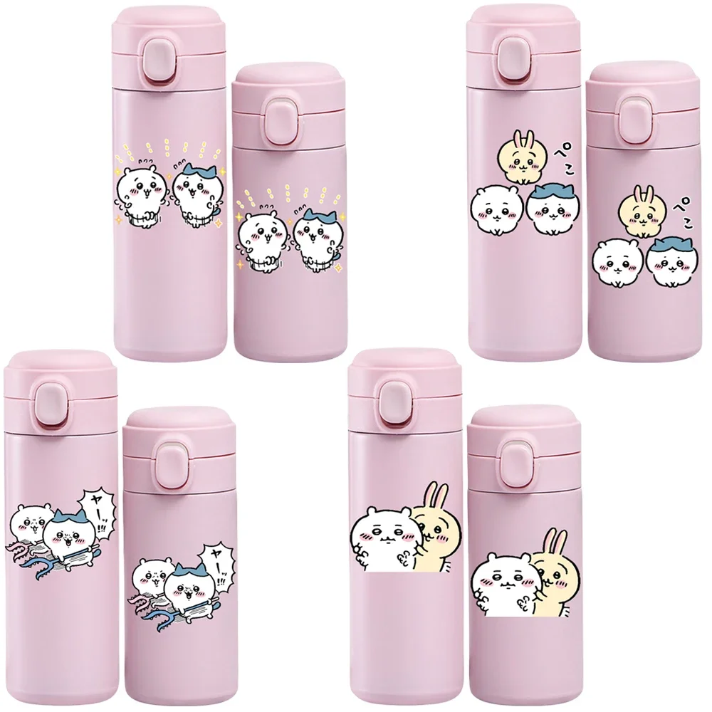 Anime Cartoon Thermos Cup Chiikawas Hachiware Usagi Cute Portable Insulated Cups 304 Stainless Steel Water Bottle Gift