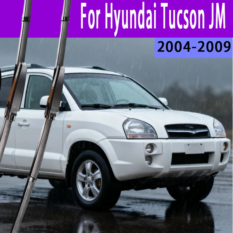

For Hyundai Tucson JM 2004-2009 2005 2006 2007 Car Front Wiper Soft Rubber Boneless Wiper HD Silent Durable Car Wiper 24"16"