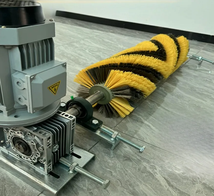 Wear Resistant Nylon Brush Roller Electric Belt Conveyor Sweeper For Coal Mine Cement Industry Non Power Cleaning Roller Brush