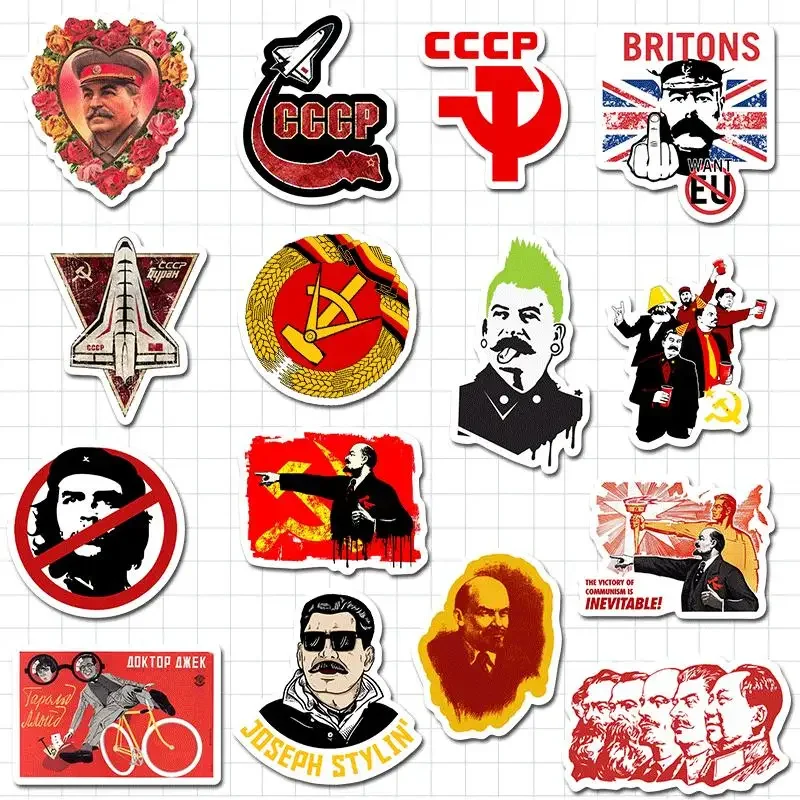 50pcs/Pack Soviet Union Stalin USSR CCCP Graffiti Stickers for Skateboard Motorcycle Luggage Funny  Pegatinas