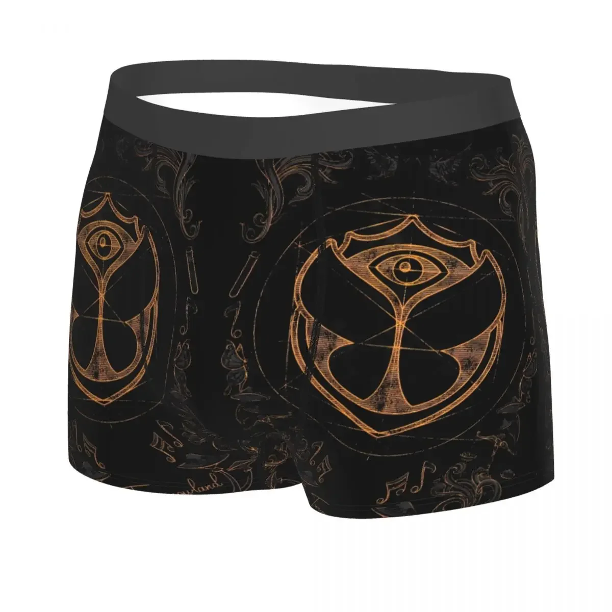 Music Festival Boxer Shorts For Men Sexy 3D Print Underwear Panties Briefs Soft Underpants