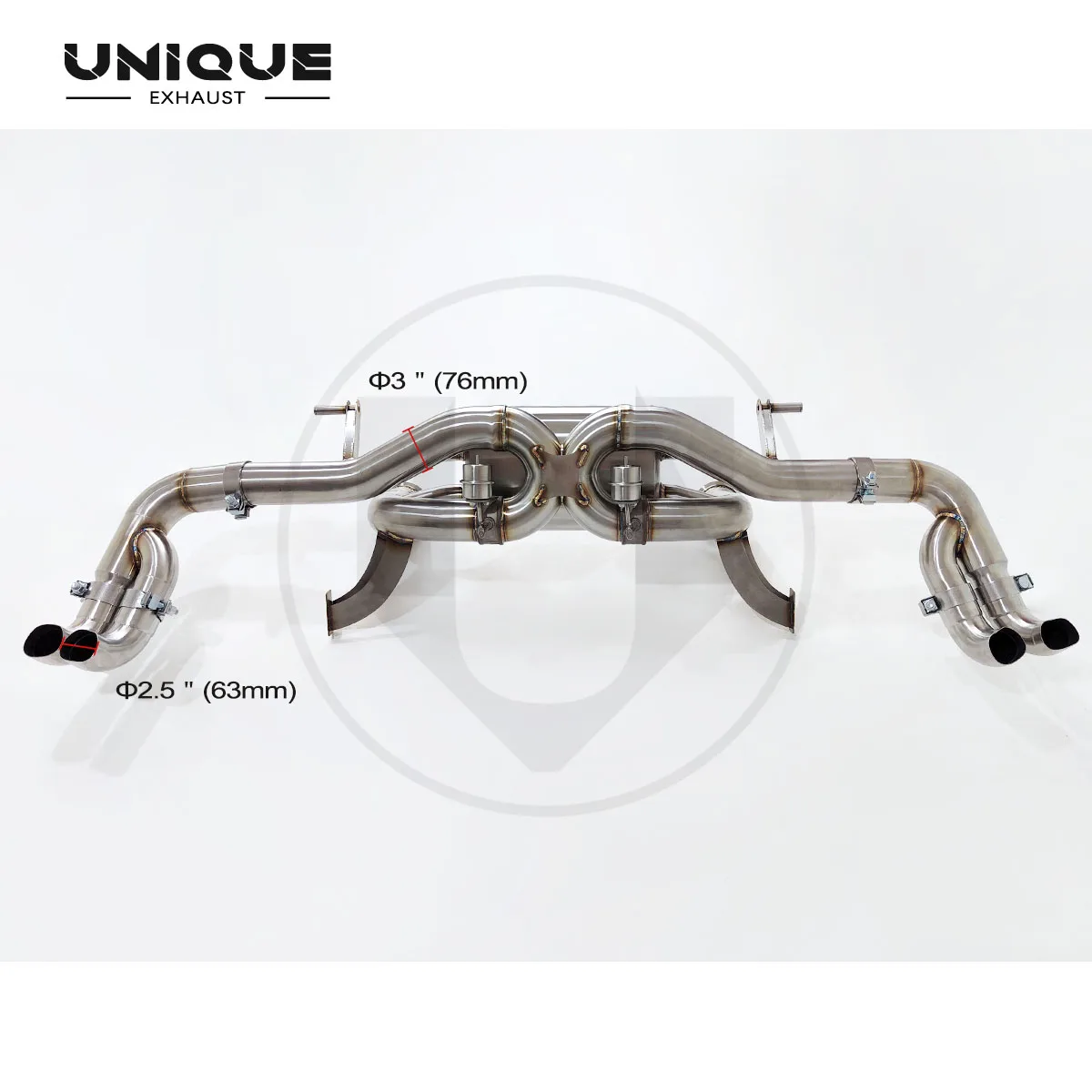 

UNIQUE Designs 2017-2020 Audi R8 V10 5.2L T304 stainless steel sports Valved Exhaust System