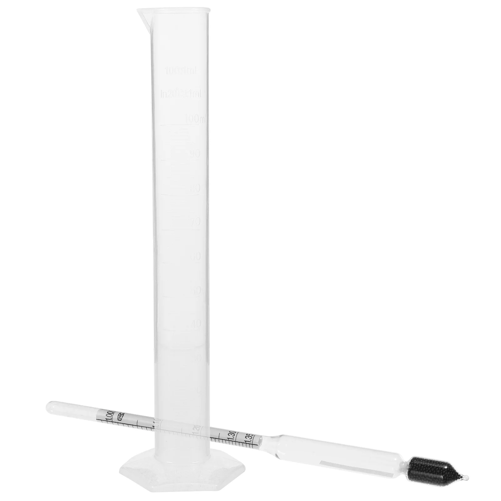 1Set Dough Density Meter and Graduated Cylinder for Kitchen Accurate Food Composition Measurement Hydrometer Alcohol Tester