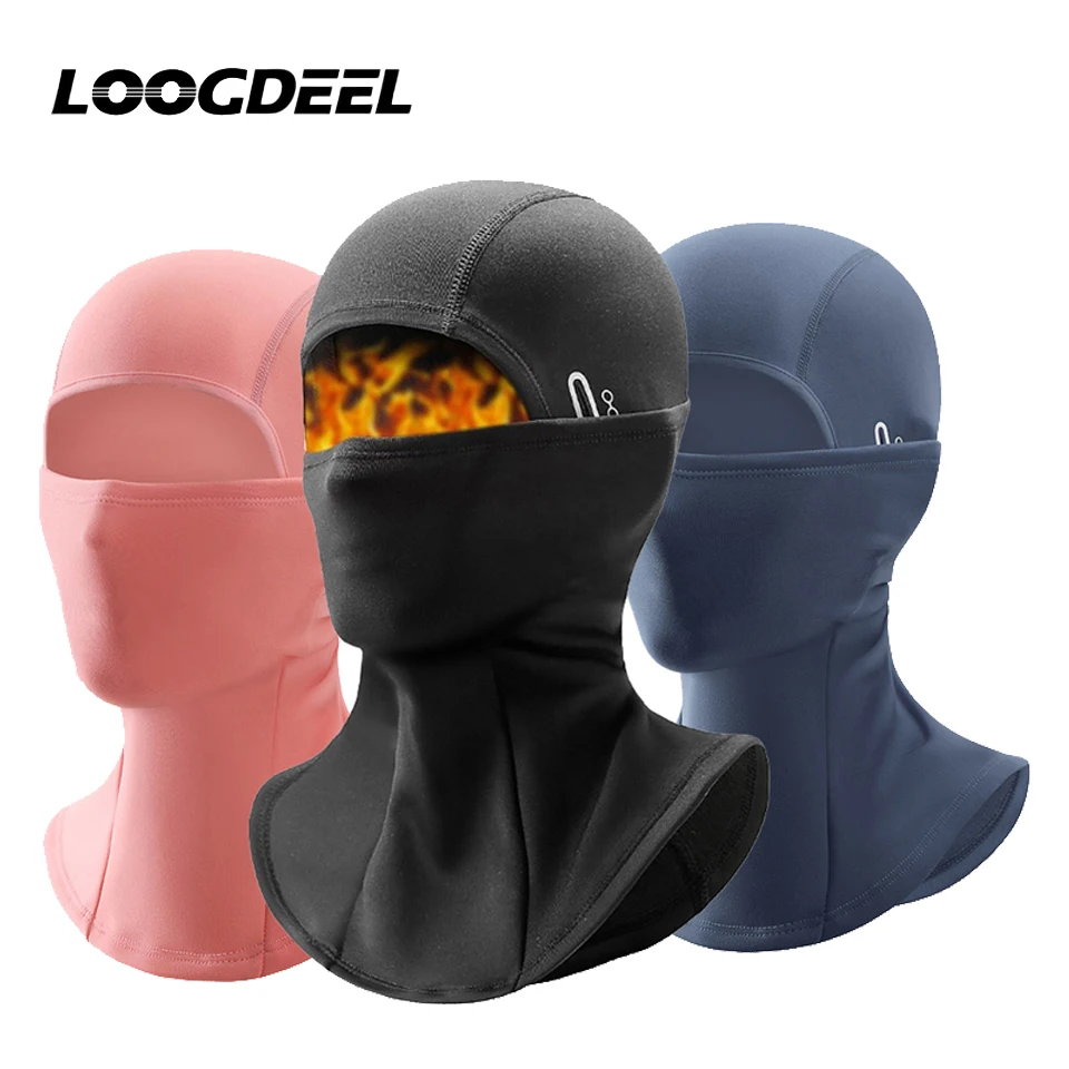 LOOGDEEL Fleece Thermal Warm halten Winddicht Radfahren Gesichtsmaske Maske Angeln Skifahren Hut Kopfbedeckung Winter Radfahren Maske