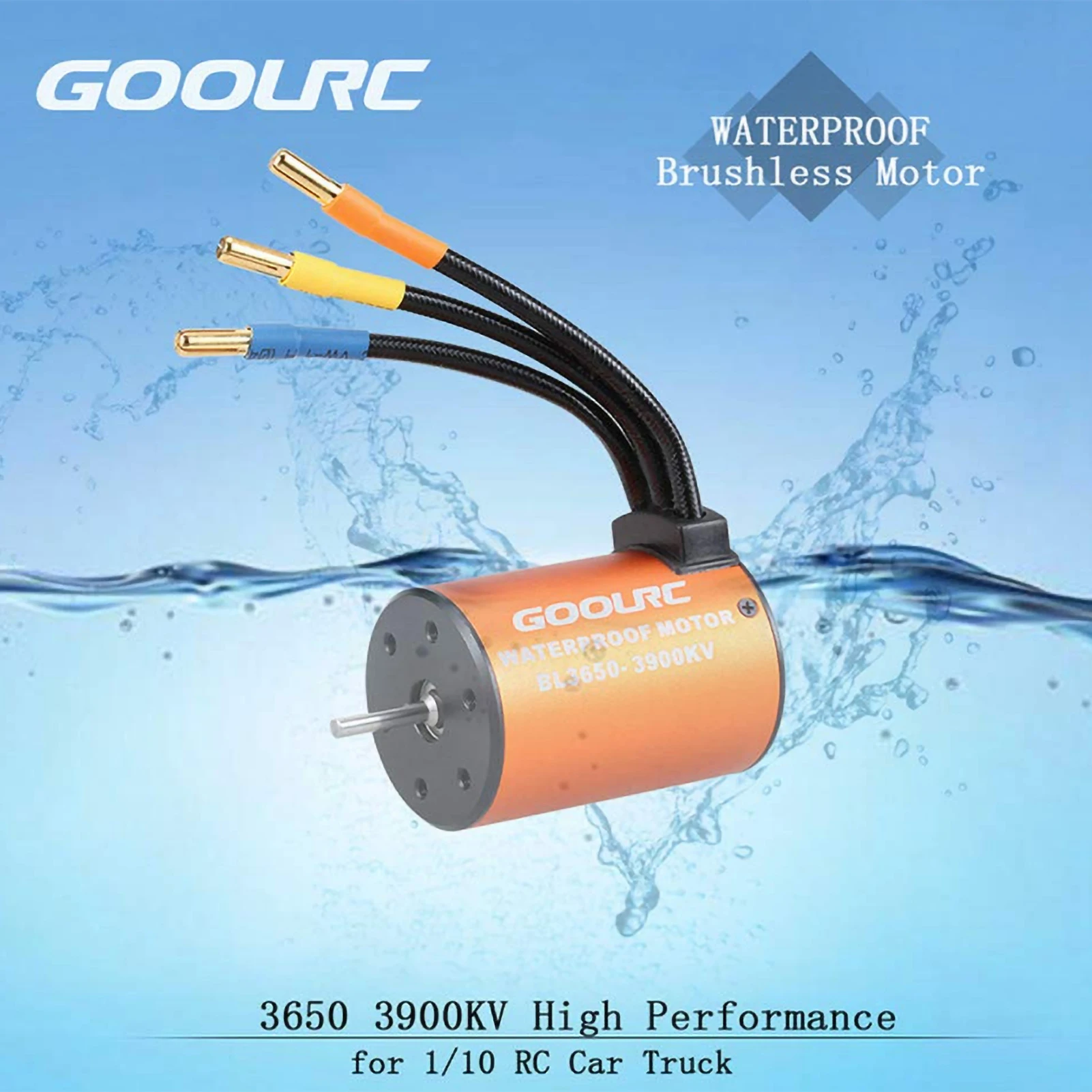 

GoolRC Upgrade Водонепроницаемый бесщеточный двигатель 3650 3900KV с комбинированным набором ESC 60A для 1/10 RC Car Truck RC Racing Quadcopter ESC