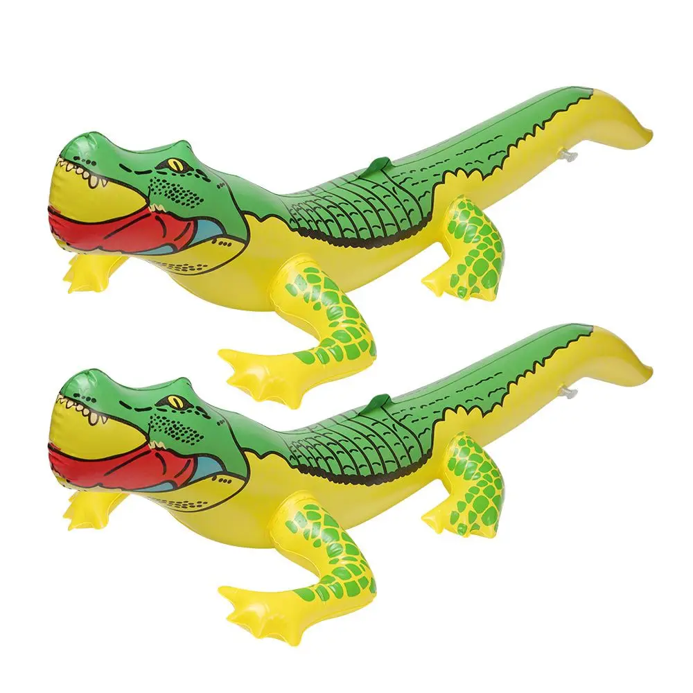 2Pcs PVC Schwimmen Pool Blow Up Lustige Wasser Spielzeug Aufblasbare Spielzeug Aufblasbare Krokodil Krokodil Spielzeug Alligator Ballon