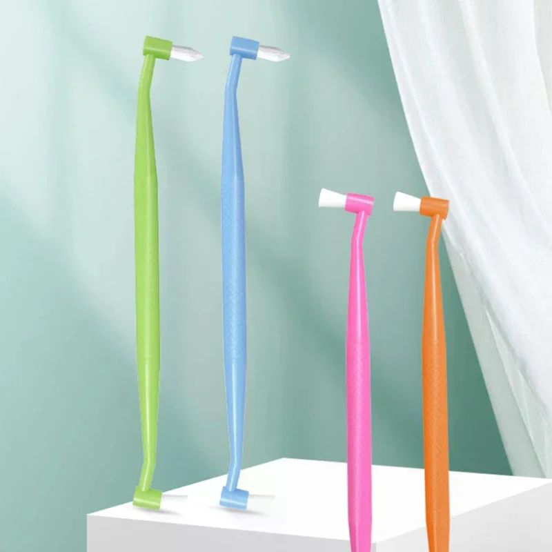 Single Brush Head Flat Biceps Orthodontic Fissure Wisdom Tooth Brush, Soft Bristle Toothbrush for Cleaning and Whitening