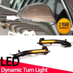 Dynamic LED Turn Signal Lights Rearview Mirror Indicator Blinker Repeater For Volkswagen VW Touareg MK2 II 7P 2010-2018