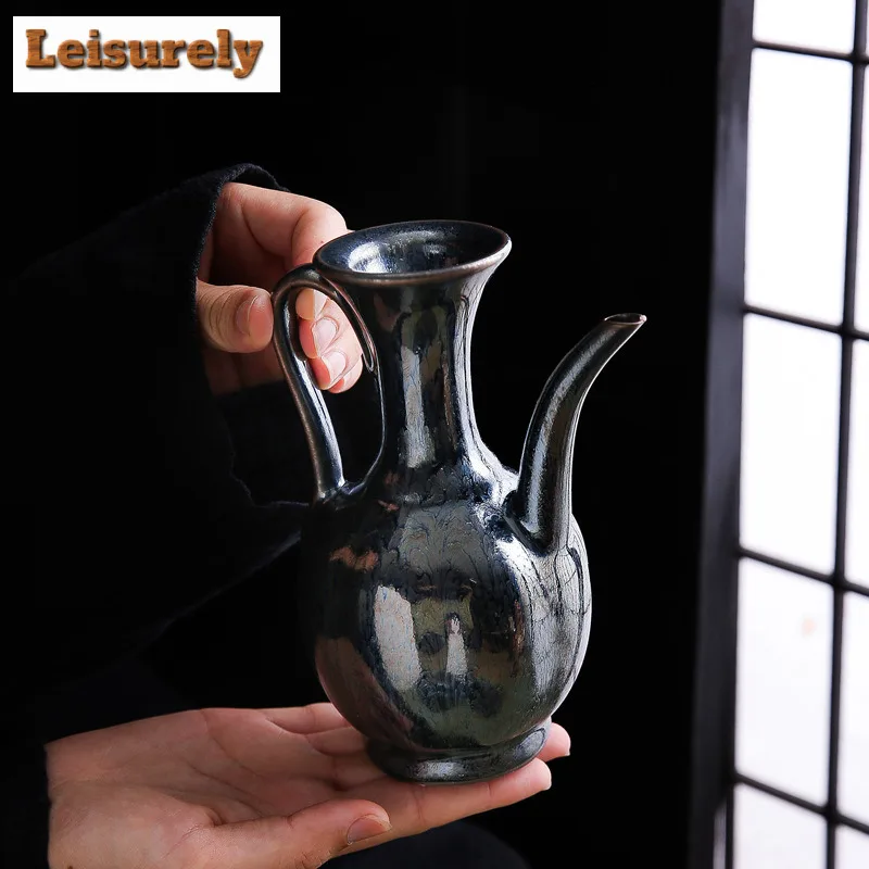 

280 мл чайник Jianzhan Point, ретро чайник, горшок для заварки чая, домашний чайник для приготовления чая с коллекцией украшений для чая, принадлежности для рукоделия