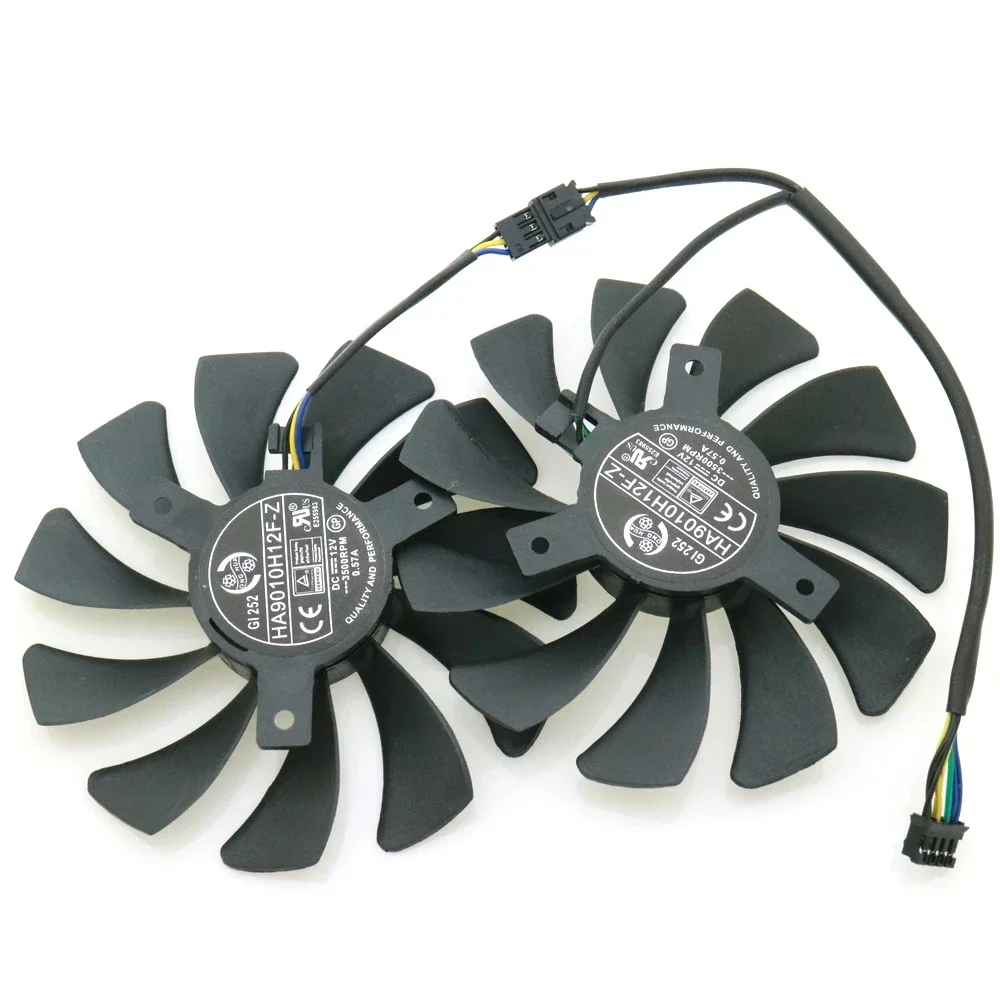 

HA9010H12F-Z HA9010H12SF-Z DC12V 0.57A 85mm 40*40*40mm 4Pin VGA Fan For MSI GTX1050TI GTX 1060 GTX1060 Graphics Card Cooling Fan