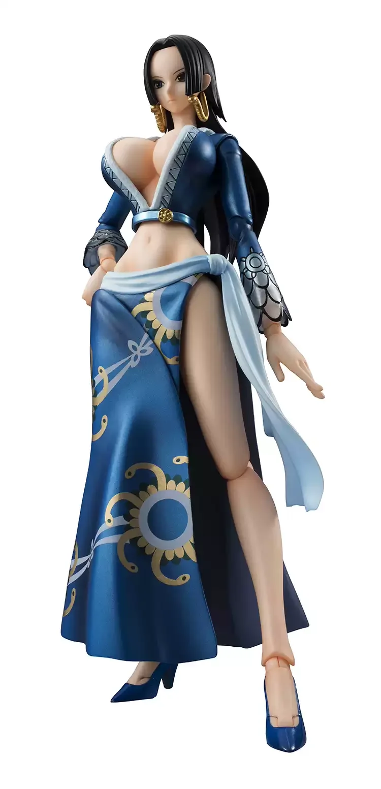 Original MH One Piece Vah Boa Hancock Versión Azul Figura de Acción de Shichibukai, Modelo de Anime, Colección de Juguetes, Regalo de PVC