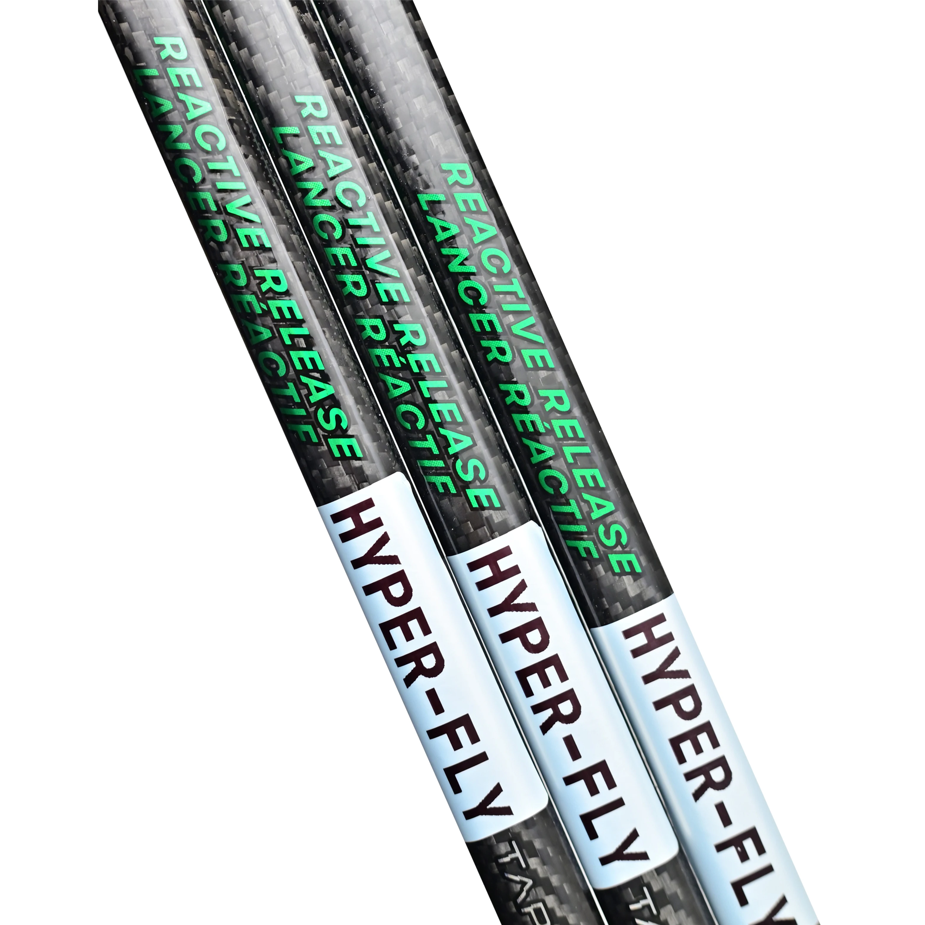 [2-Pack][SR][LKP][Green Hyperfly] Fly2 Classic Taper Slim Shaft Grip Carbon Fiber Hockey Stick - عصا أداء ممتازة