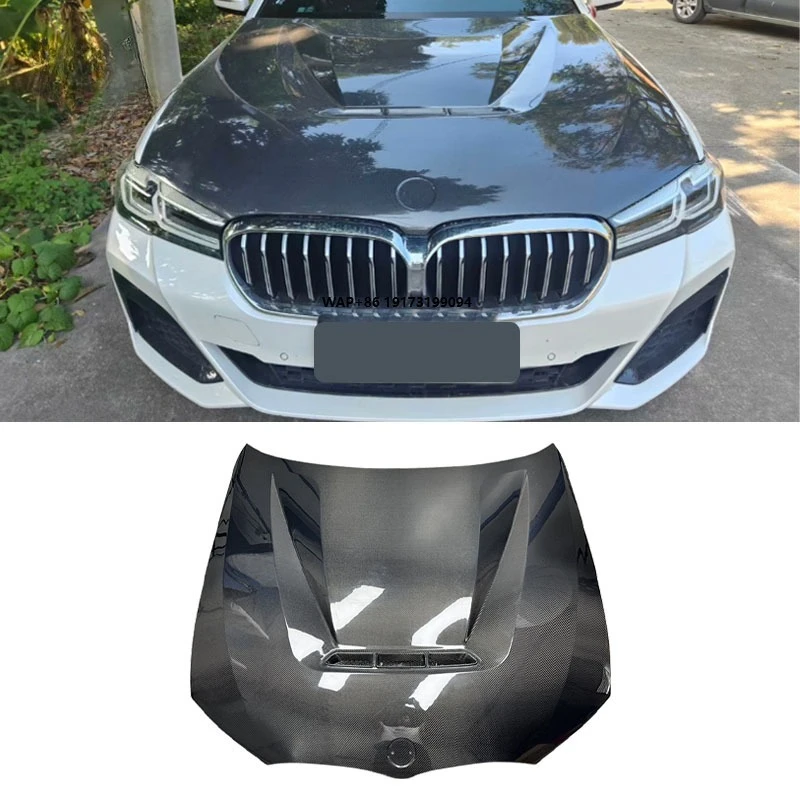 

GTS Style Real Carbon Fiber Hood for5 Series G30 G38 2021-2023 Bonnet Engine Cover Lightweight Bonnet Car Auto Parts