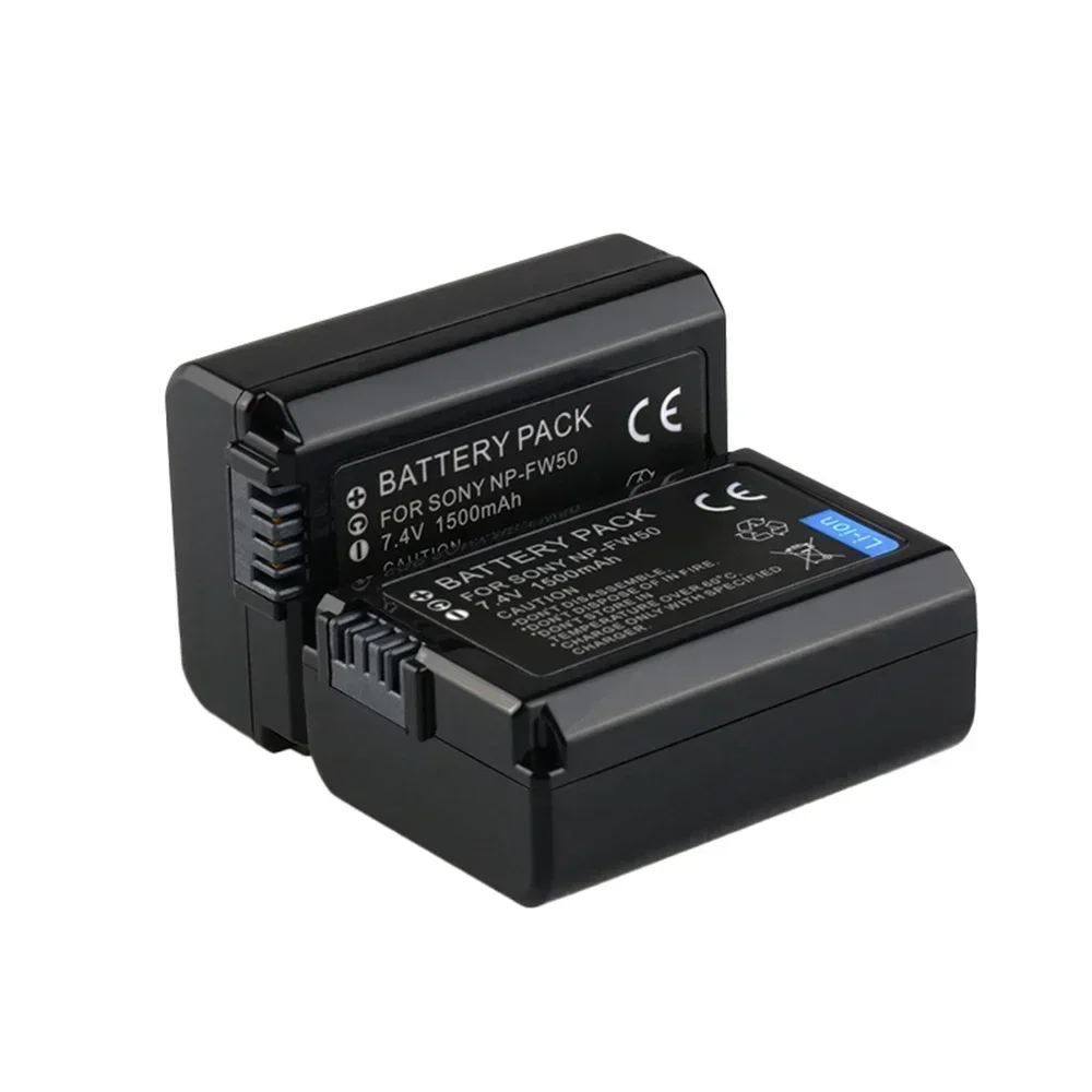 1500mAh NP-FW50 NP FW50 Battery + LED USB Charger for Sony A6000 A6400 A6300 A6500 A7 A7II A7RII A7SII A7S A7S2 A7R