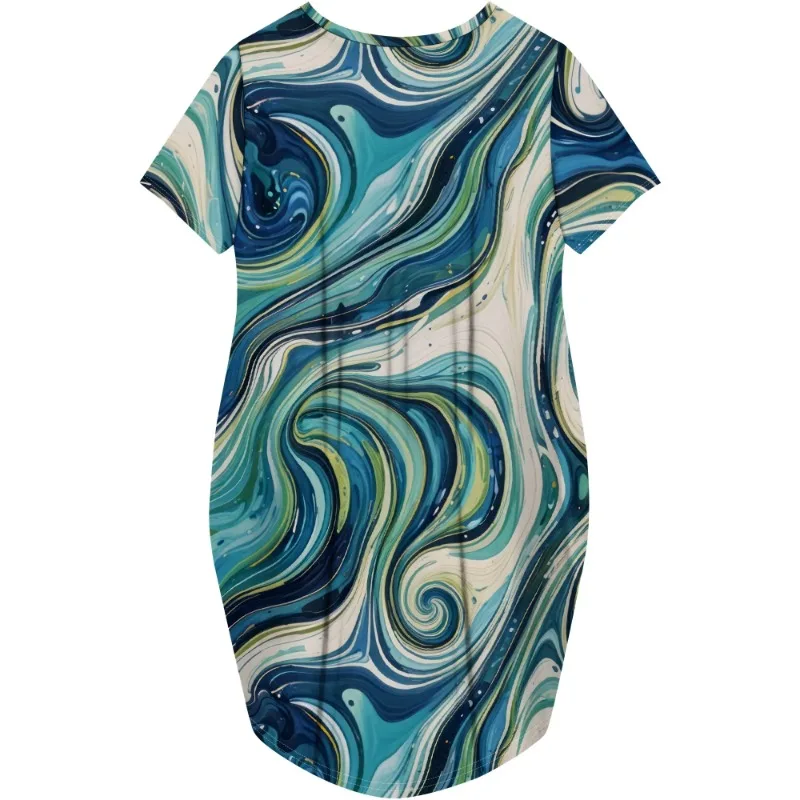 

Women's American Art Print Dress Casual Loose Dresses