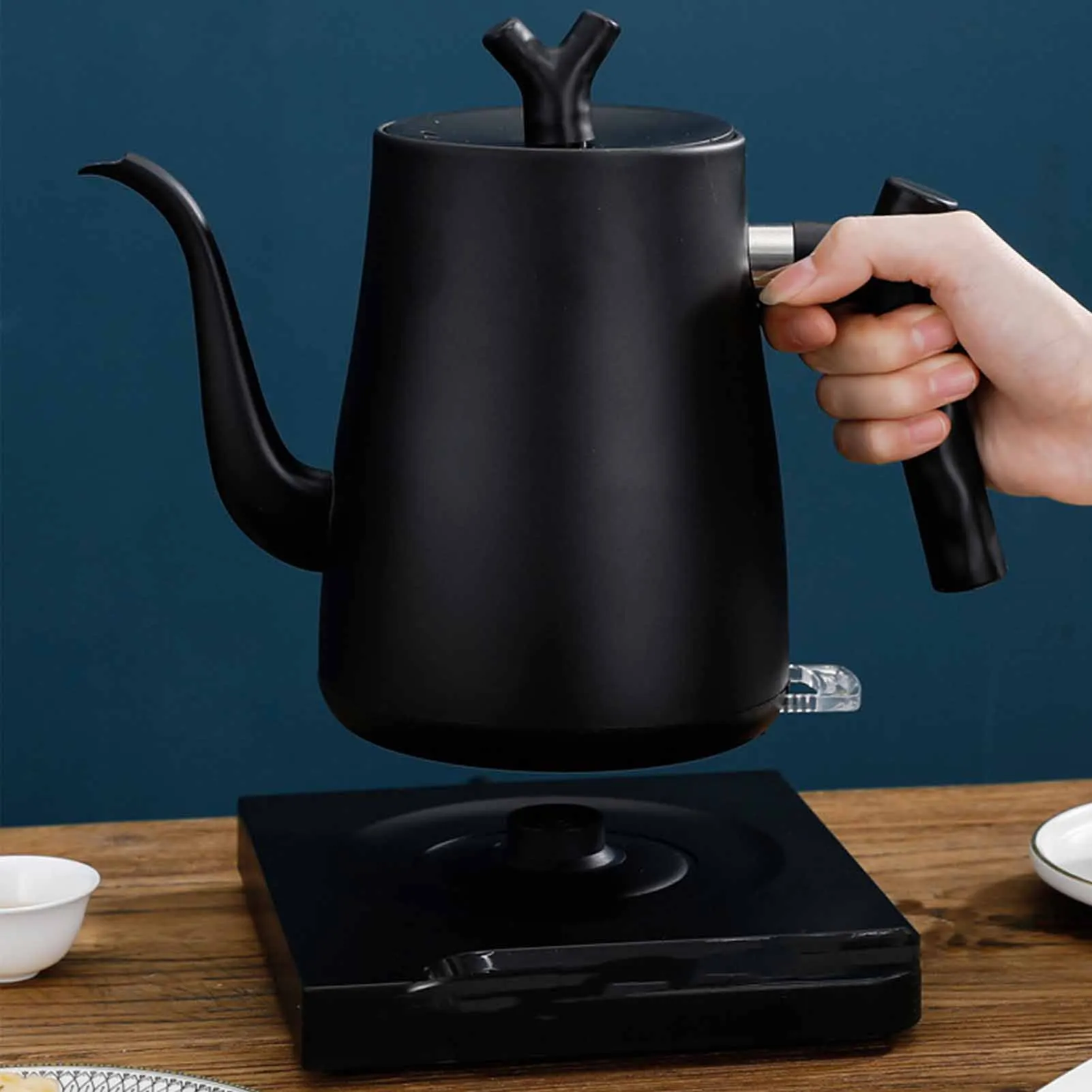-For Electric Kettle with Base Double Layer Hot Water Boiler Heater with Auto Shutoff Protection for Home*