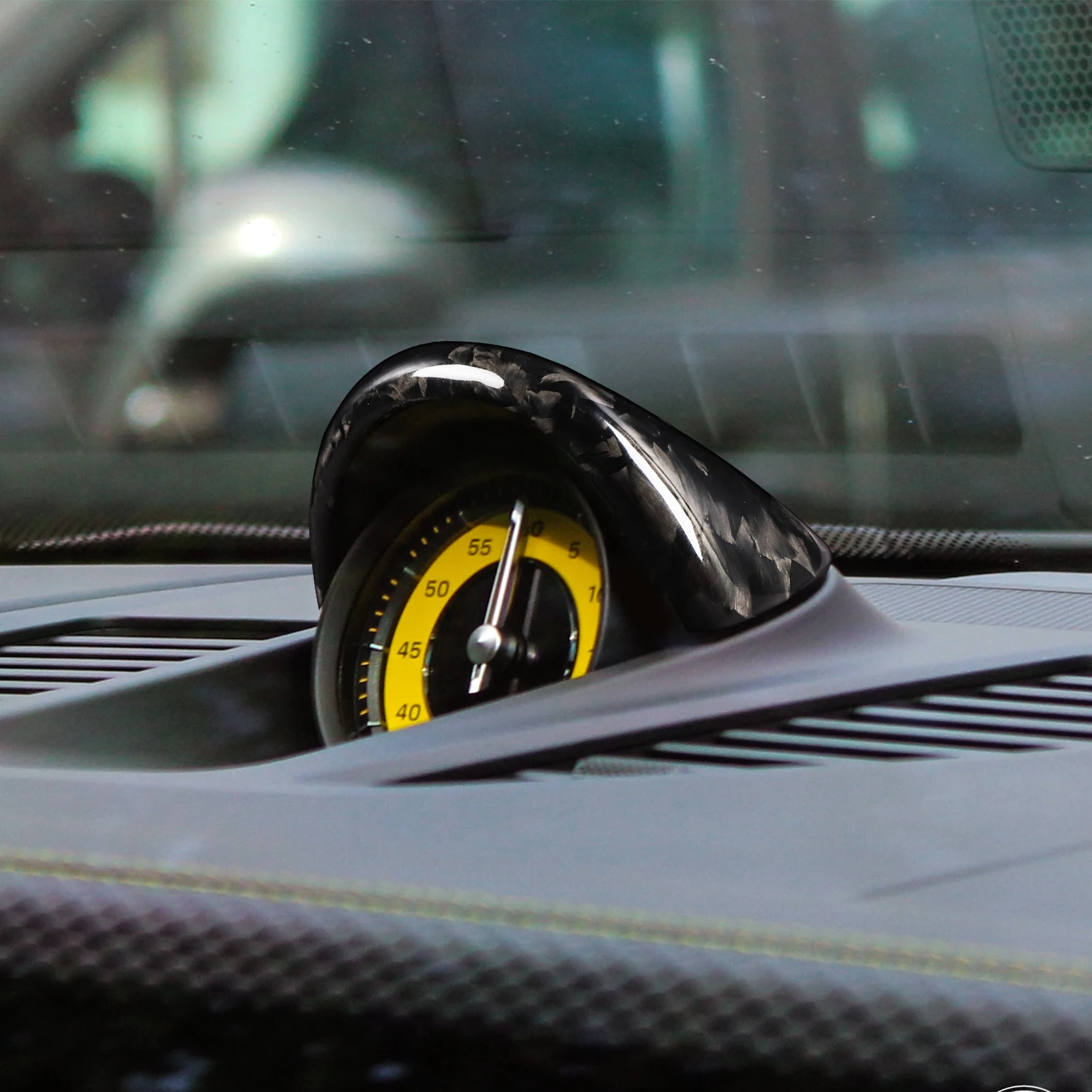 

Модификация салона автомобиля, крышка секундомера из углеродного волокна для Porsche 911 992 2019-2023