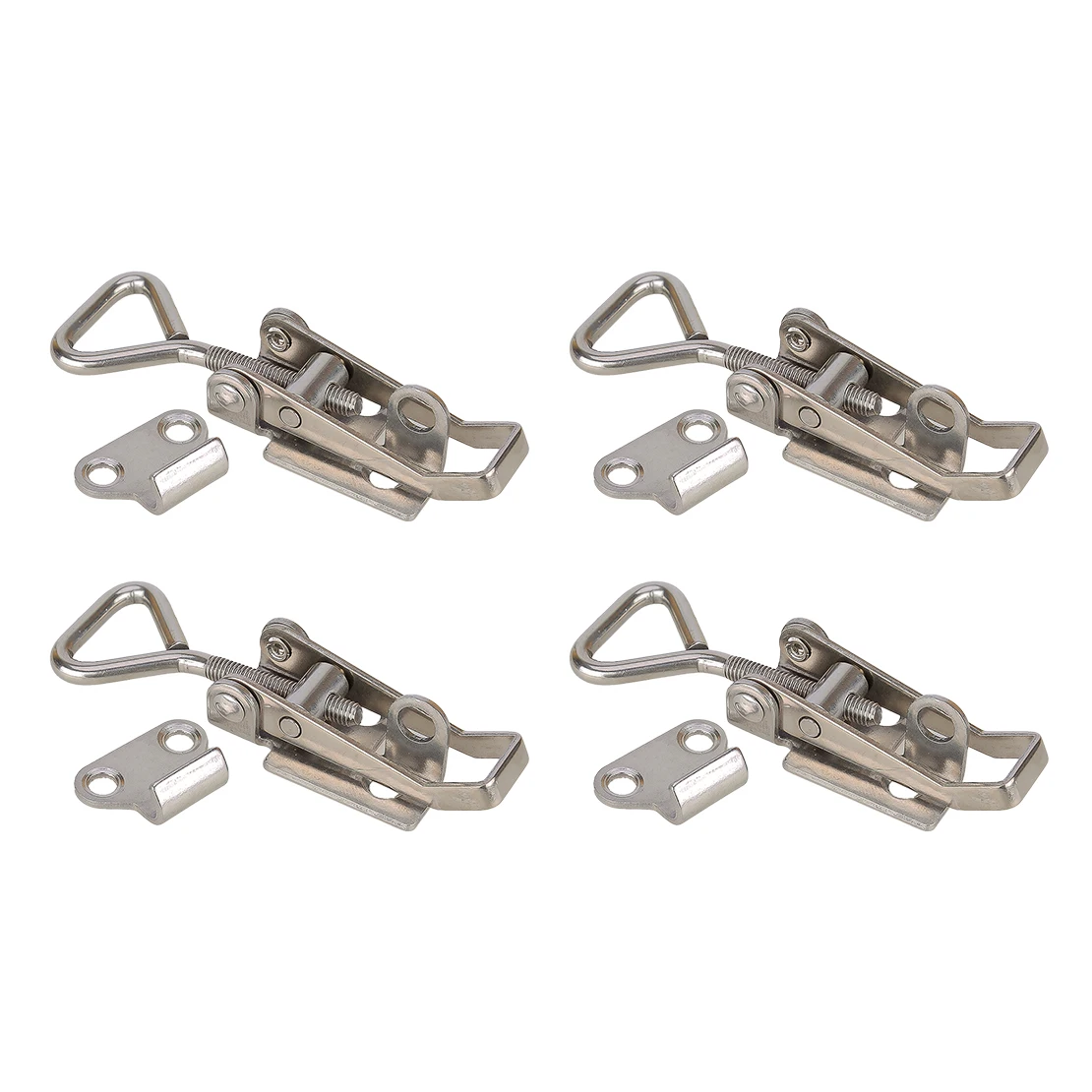 4 Sets Small Marine Toggle Latch Buckles with Keyhole Fastener Clamps Stainless Steel for Boat Yacht RV Deck & Cabin Hardware