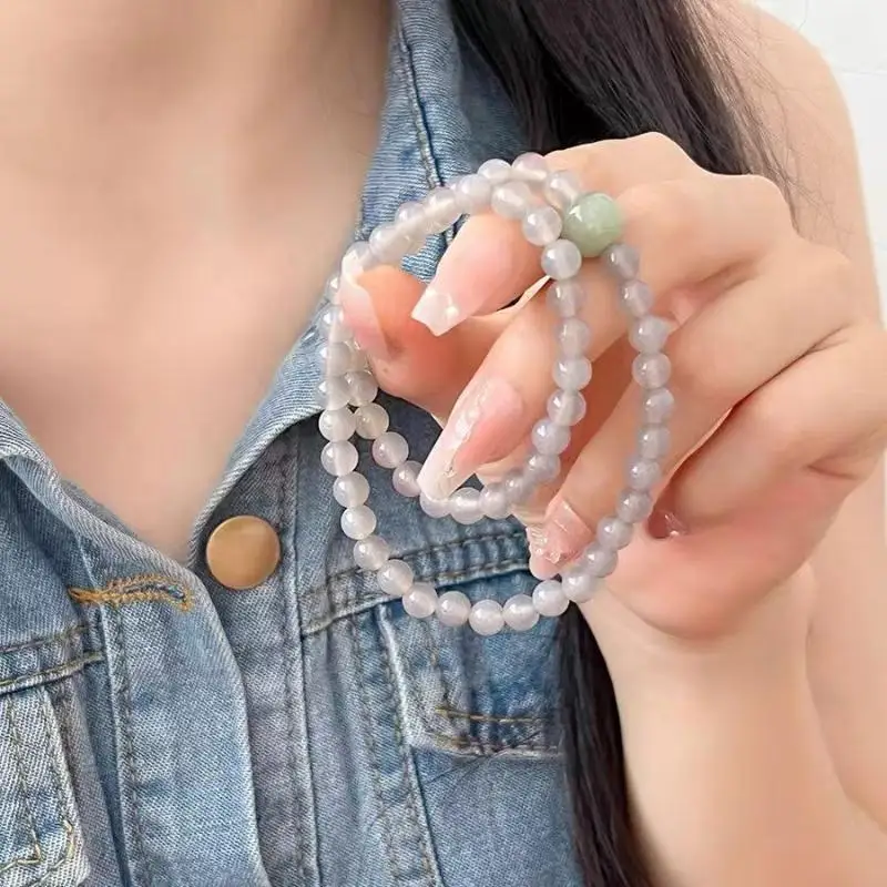 Women Imitation Beaded Bracelet Vintage Luxury Chinese Style Jewelry