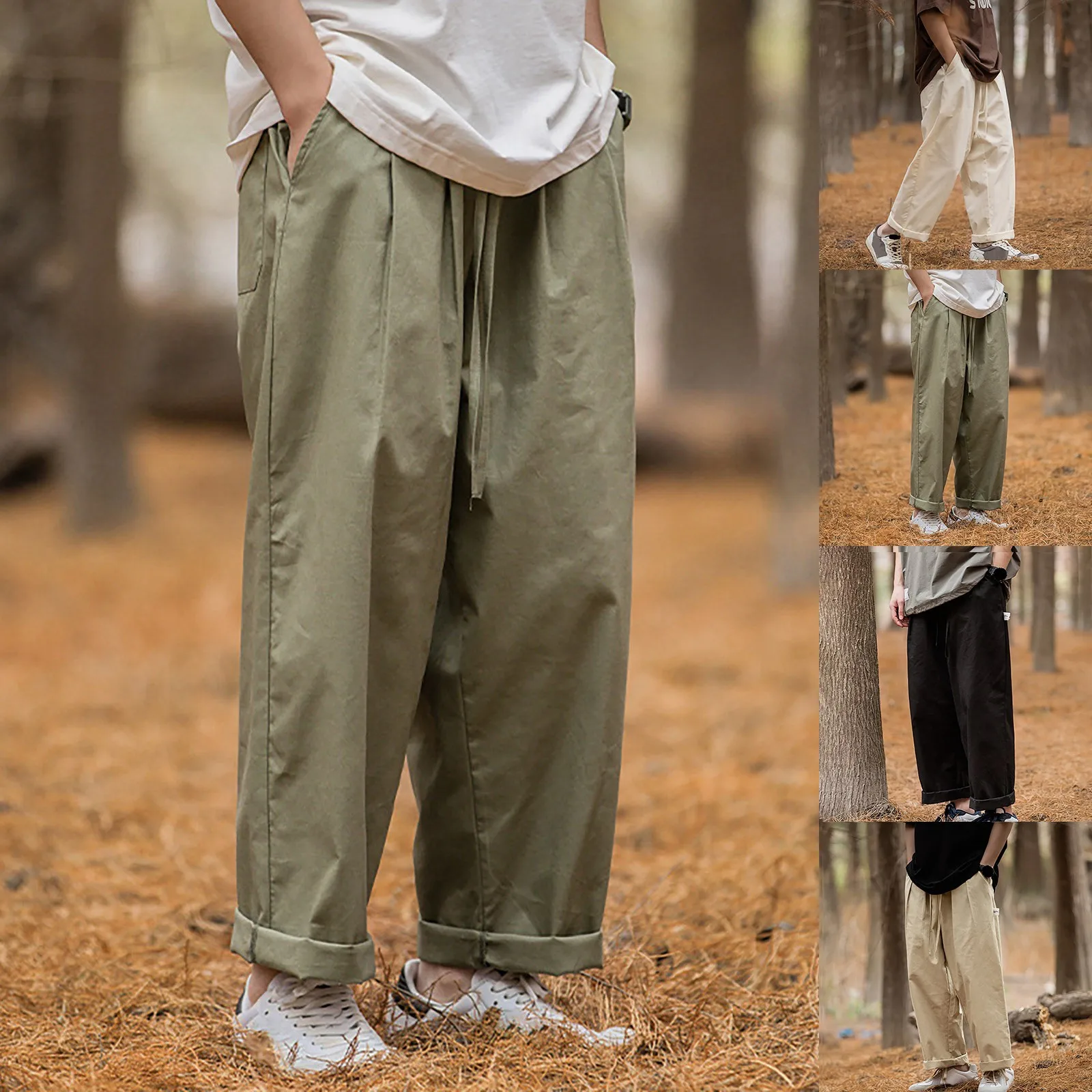 Pantalones Cargo para hombre, pantalón bombacho con múltiples bolsillos, holgado, de gran tamaño, estilo Hip Hop, informal, para uso diario, novedad