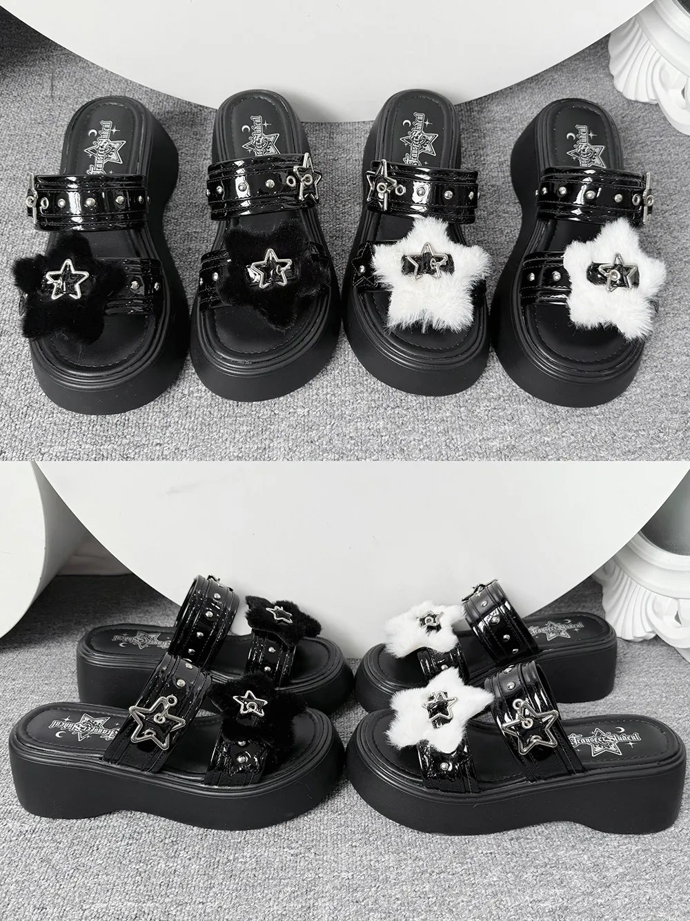 Summer Versatile Subculture Y2k Muffin Slippers Millennial Spice Girls One-pedal Heightening Platform Sandals Women's Shoes view 2