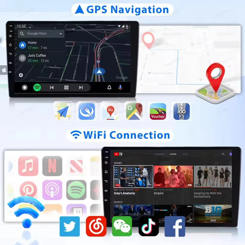 For Benz M-Class W164 GL-Class X164 ML GL ML350 ML500 GL320 ML280 GL35 CarPlay Auto Android 16 GPS Car Radio Stereo Navigation