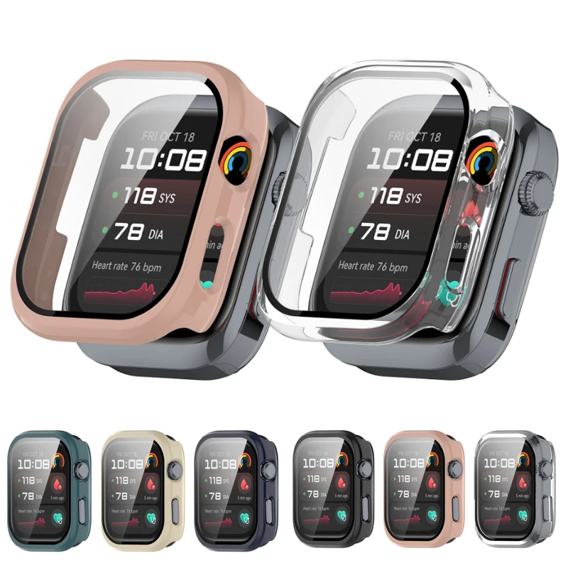 Película protetora de tela de vidro com borda dura, capa completa para smartwatch, para huawei watch d2, acessórios de capa protetora
