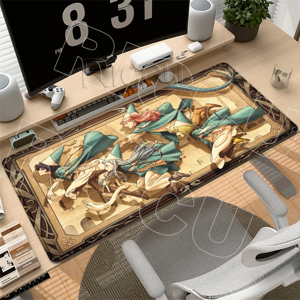 Anime E-sports Game Desktop Mat Extended Witch Hat A-Atelier Mouse Pad Office Desk Accessories Rug Stitched Edge Rubber Base Mat