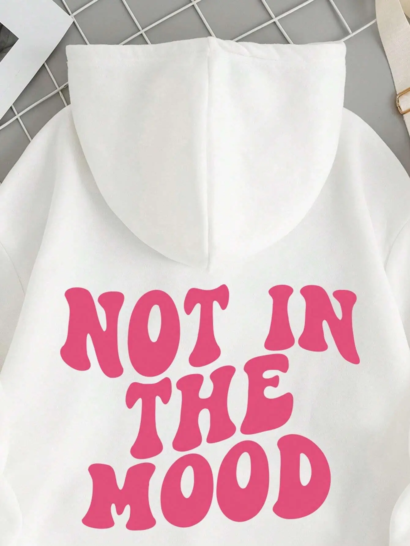 Not In The Mood Personality Letter Female Hoody Fashion S-XXL Autumn Sweatshirt High Quality Hooded Simple Casual Sportswear