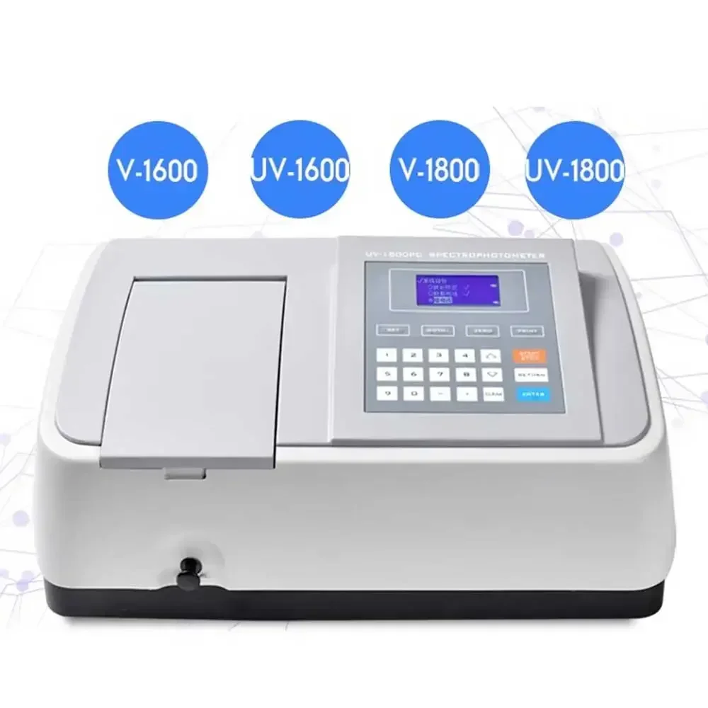 Hot Sales320-1100nm UV Visible Spectrophotometer 220V 110v Spectrum Analyzer With Software V-1600PC