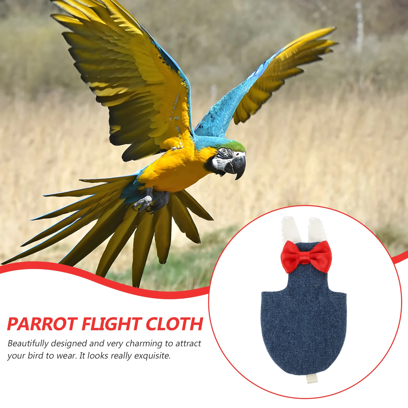 

For Parrot Clothes Flight Suit Diaper Reusable Lightweight Nappy Adjustable Size For Small Birds Cockatiel Parakeet