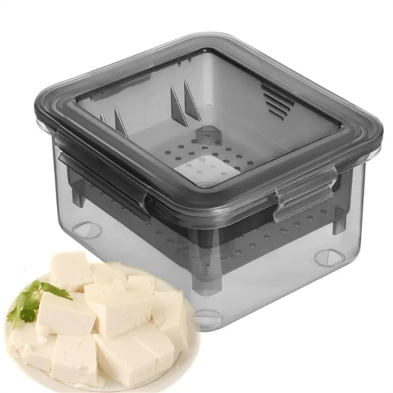 

3-Layer Tofu Press Presser Safe Mould Built-in Water Removal Drainer Gadget Soybean Curd Presser Kitche Tofu Press Making Mold