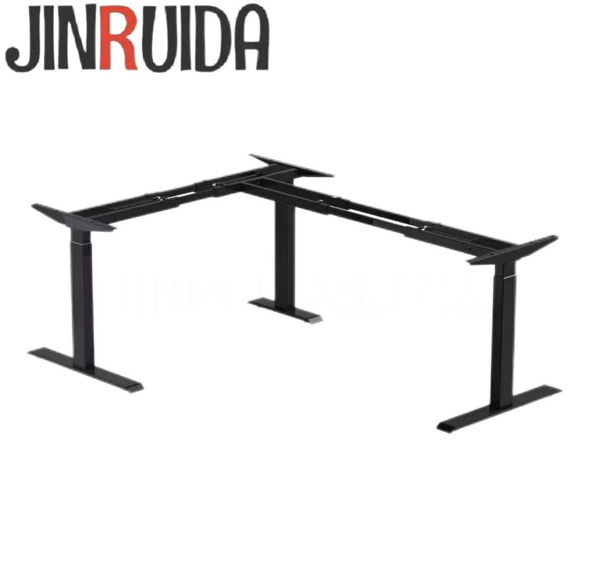 STLF  Factory Direct Three-Motor L Shape Electric Height Adjustable Metal Commercial Table Legs Stand up Desk Frame