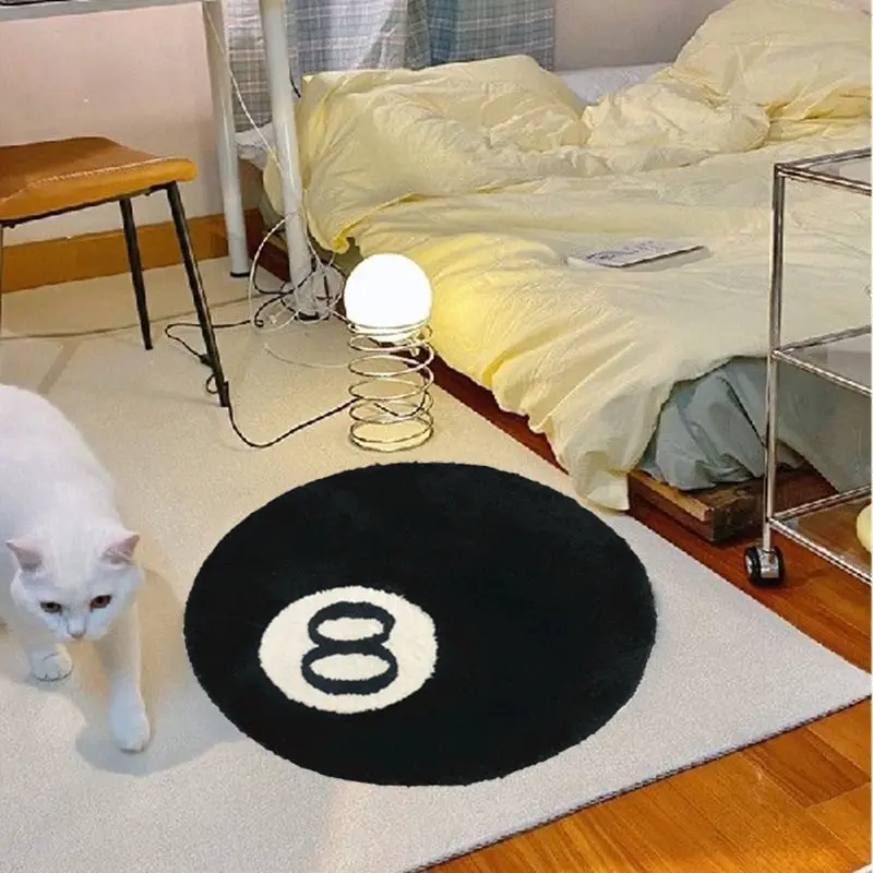 Modern Simple Ins Style Flocked Carpet Floor Mat Living Room Bedroom Bedside Blanket Plush Tea Table Mat