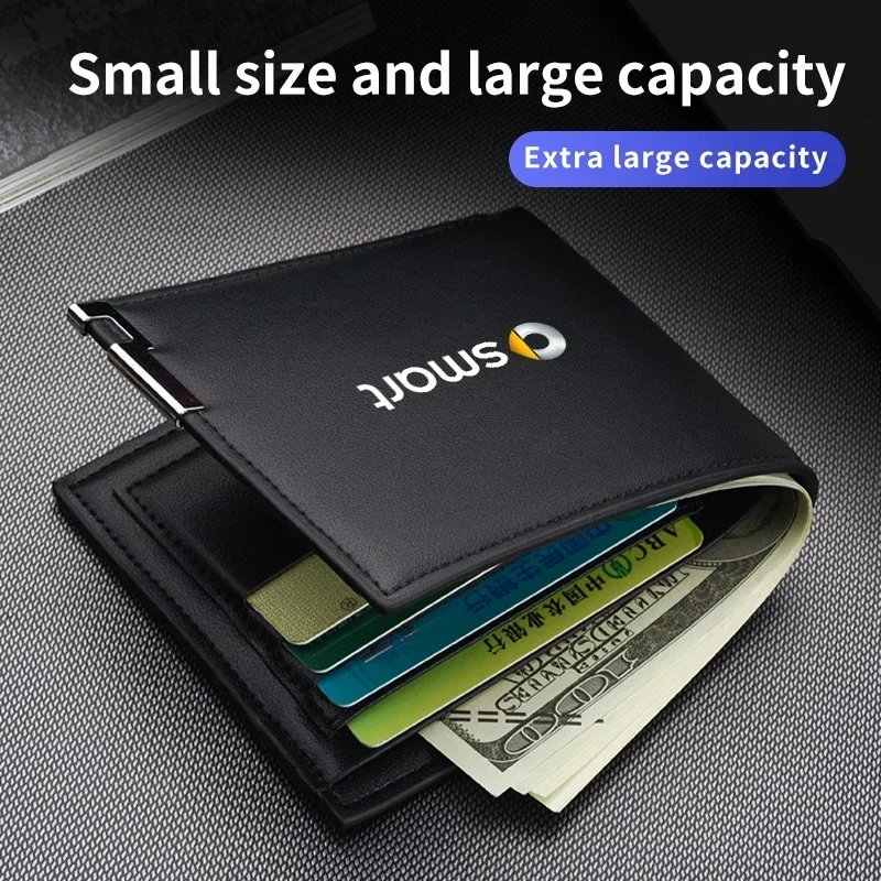 منظم رخصة قيادة السيارة حامل بطاقة التأمين محفظة المحفظة لـ Smart Fortwo 451 450 453 Forfour EQ Cabrio ROADSTER Coupe