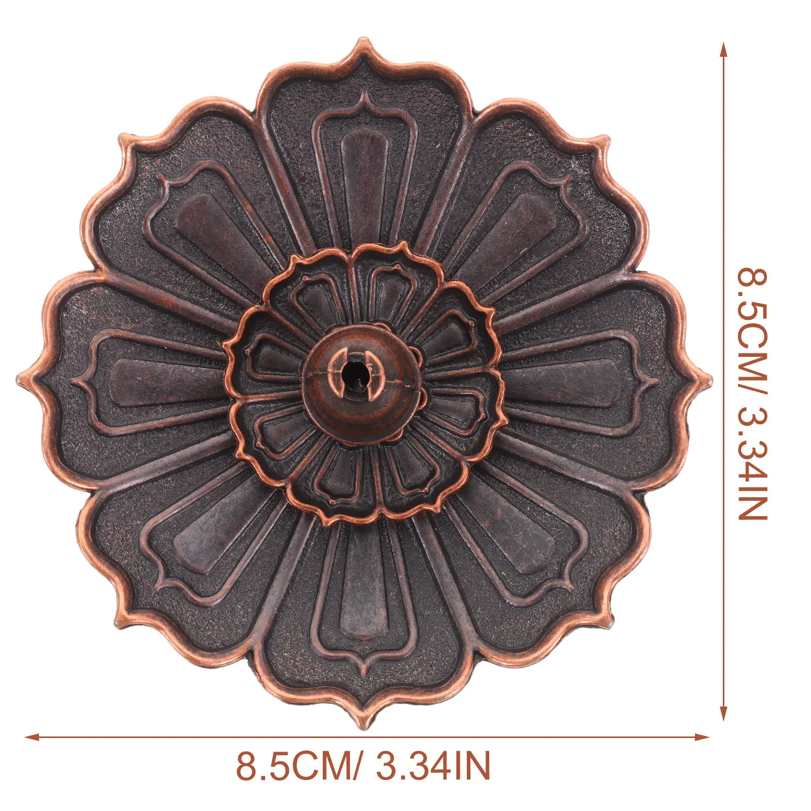 Handcrafted Alloy Incense Stick Holder Floral Design Incense Plate Easy Clean Stable Base Home Decor Tabletop Aroma Burner