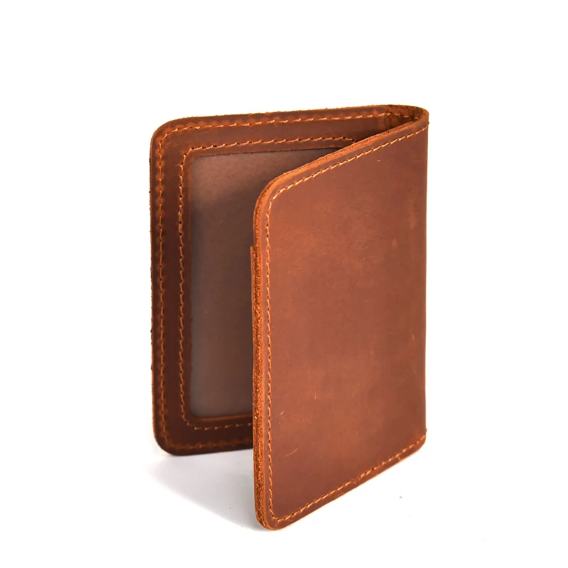 Women's Purses Genuine Leather Men's Wallet Simple Passport Cover Cowhide Men's Card Holder New Men's Coin Purse Cash Clip Women