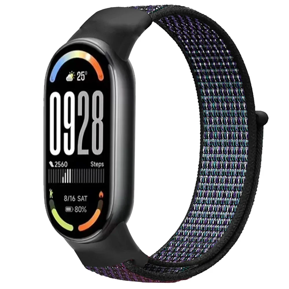 Nylon-Schlaufenarmband für Xiaomi Mi Band 10 9 8, atmungsaktives Sportarmband, Armband für Mi Band 10 9 8 Correa-Zubehör