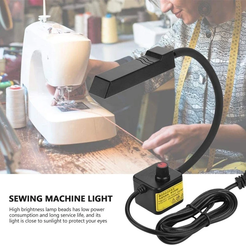 Dimmable 30 LED Sewing Machine Light Sewing Lighting For Workbench Lathe Drill Press Flexible Arm Work Lamp