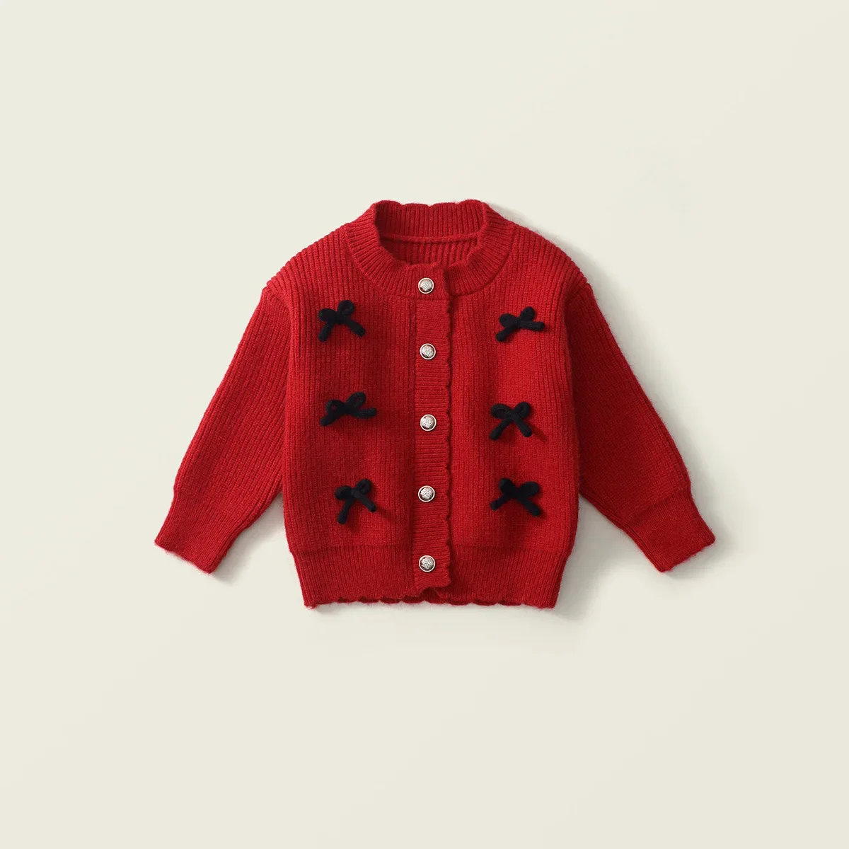 Baby Girls Cardigan Kids Bow-knot Sweaters Toddler Infant Knitted Jacket Skirts 2024 Autumn Winter Children's Clothing Sets