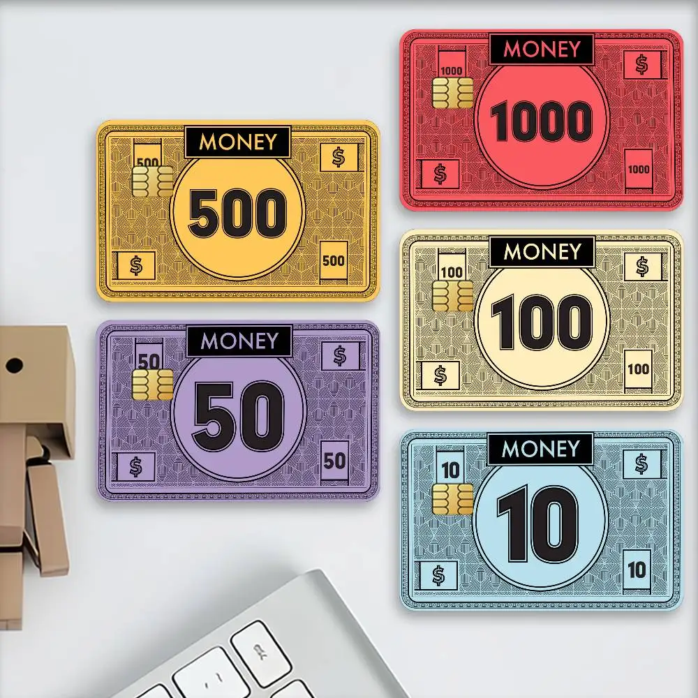 Fun Banknote pattern Credit Card Stickers Skin For Bank Debit Decorative Protection Scratch-resistant Gift 4PCS