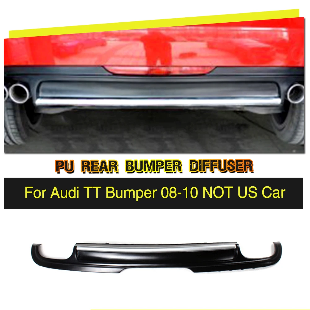 PU Matte Black Painting Rear Bumper Lip Diffuser Spoiler for Audi TT 8J MK2 2008 2009 2010