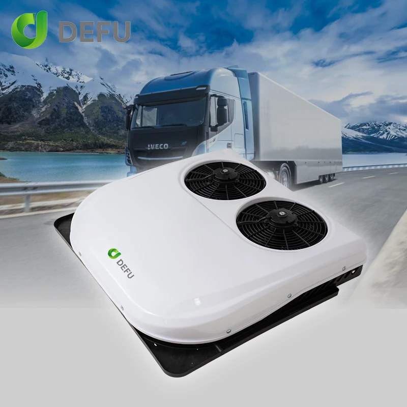 مبرد المقصورة الكهربائية على السطح 12 فولت 24 فولت نظام تيار متردد 24 فولت مكيف هواء سقف وقوف السيارات للشاحنات #1