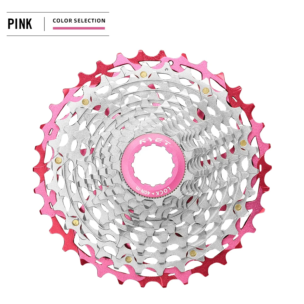 AliExpress RYET Ultralight 230g 11-34T 12S CNC Alu/Steel Cassette HG for Shiman Road Gravel K7 Anodized Color 12-Speed Bike Freewheel