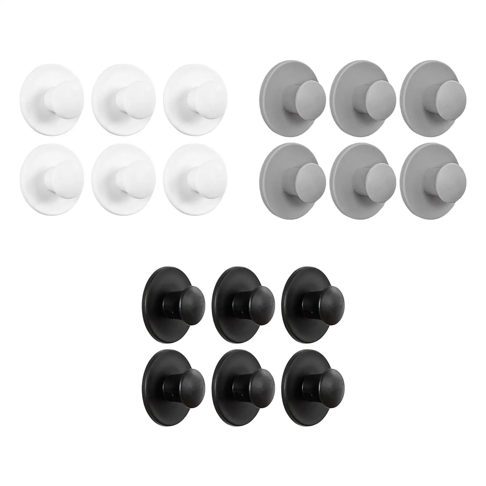 

6Pcs Self Adhesive Knobs Modern Hardware Versatile Easy Installation Handles Pulls for Furniture Cabinets Hallway Balcony Door